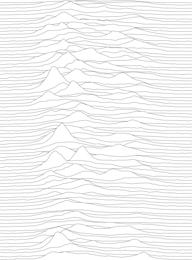 Plot-ready SVG of Unknown Pleasures
